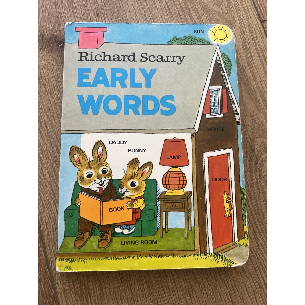 RICHARD SCARRY'S EARLY WORDS Hard Cover 1976 Bunnies